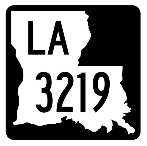 Louisiana State Highway 3219 Sticker Decal R6562 Highway Route Sign