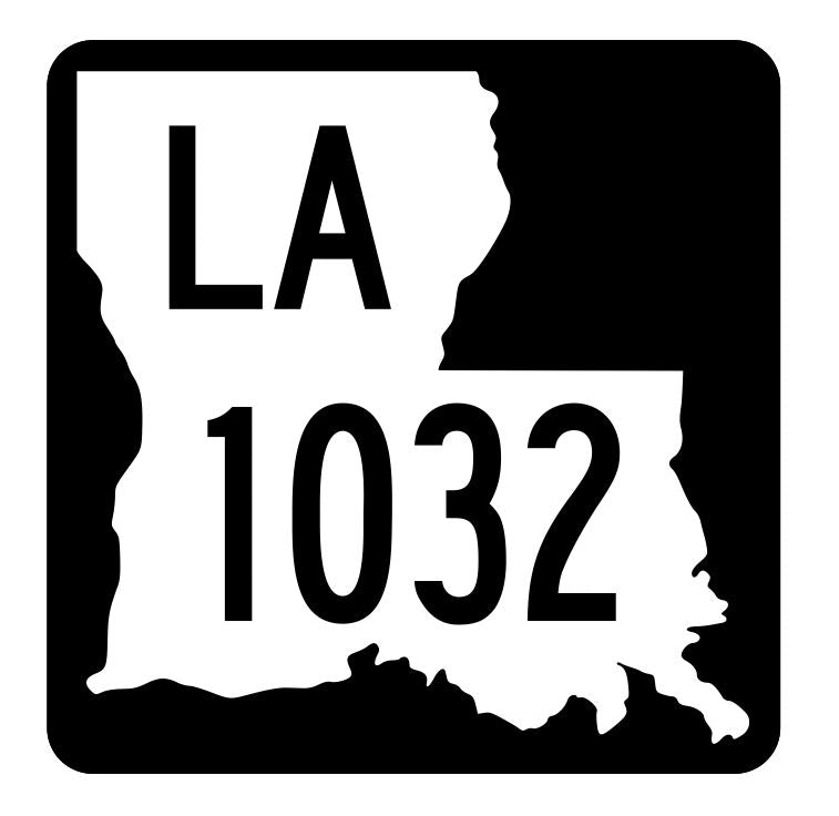 Louisiana State Highway 1032 Sticker Decal R6292 Highway Route Sign