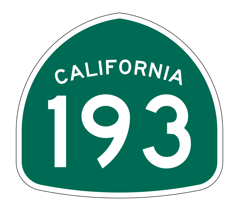 California State Route 193 Sticker Decal R1258 Highway Sign - Winter Park Products