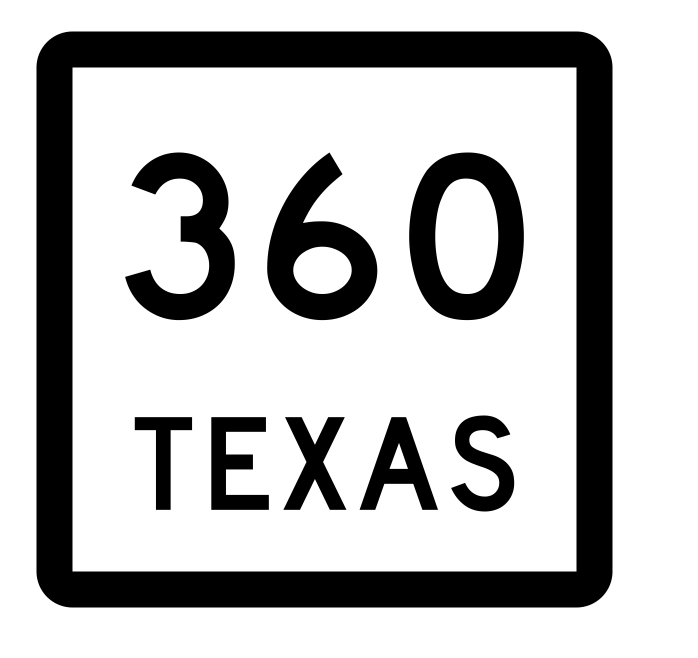 Texas State Highway 360 Sticker Decal R2655 Highway Sign