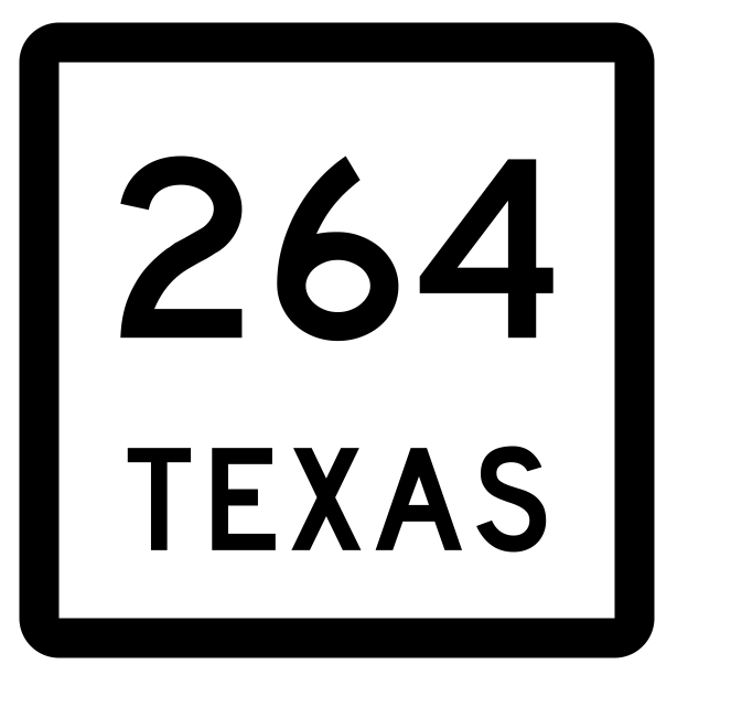 Texas State Highway 264 Sticker Decal R2559 Highway Sign