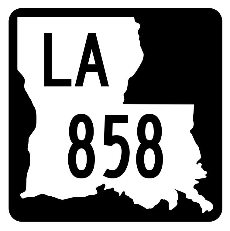 Louisiana State Highway 858 Sticker Decal R6152 Highway Route Sign