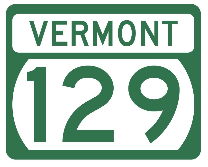 Vermont State Highway 129 Sticker Decal R5330 Highway Route Sign