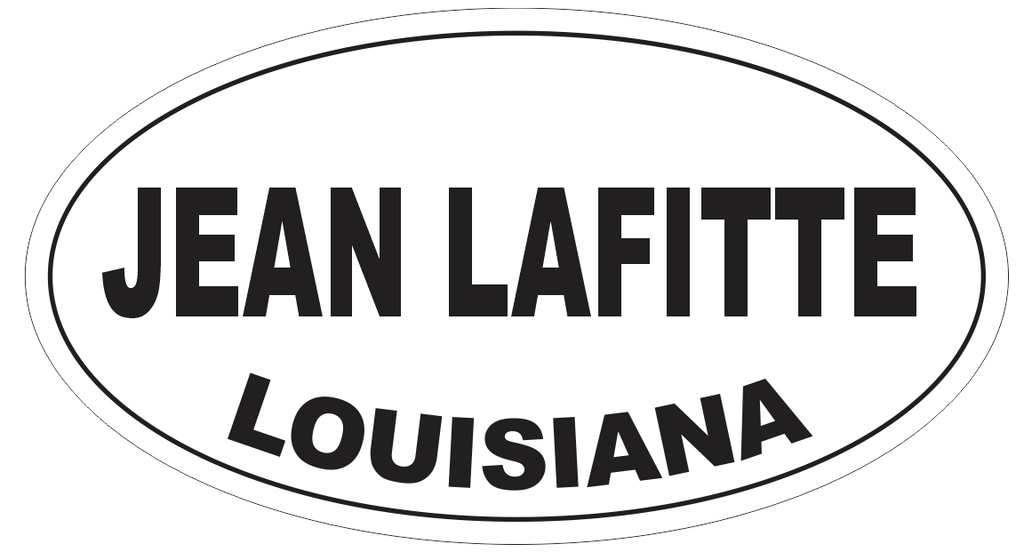 Jean Lafitte Louisiana Oval Bumper Sticker or Helmet Sticker D4052 ...