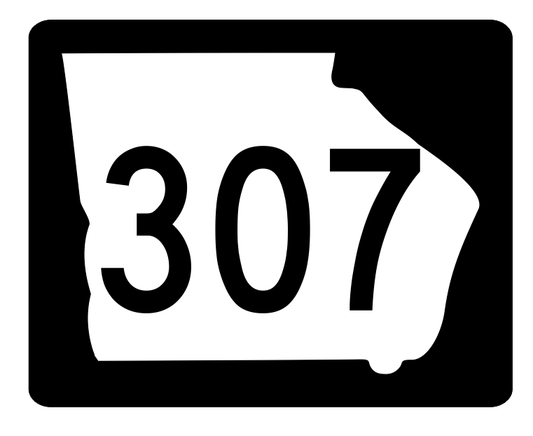 Georgia State Route 307 Sticker Decal R3971 Highway Sign