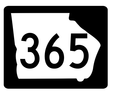 Georgia State Route 365 Sticker R4026 Highway Sign Road Sign Decal