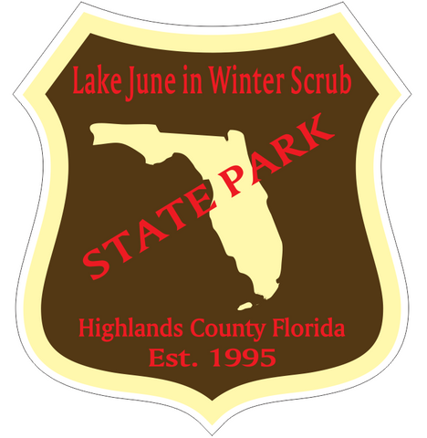 Lake June in Winter Scrub Florida State Park Sticker R6751