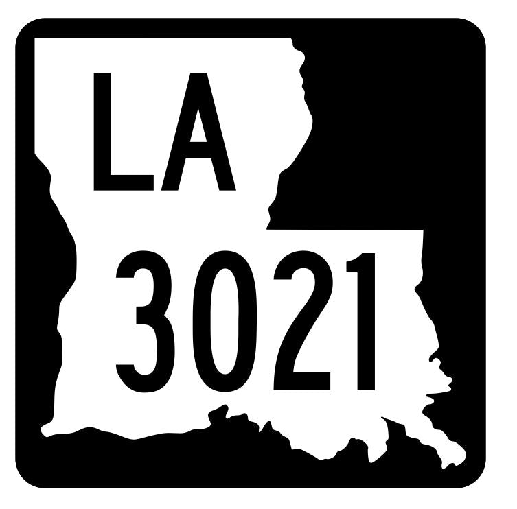 Louisiana State Highway 3021 Sticker Decal R6495 Highway Route Sign