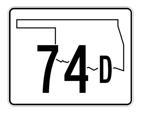 Oklahoma State Highway 74D Sticker Decal R5647 Highway Route Sign