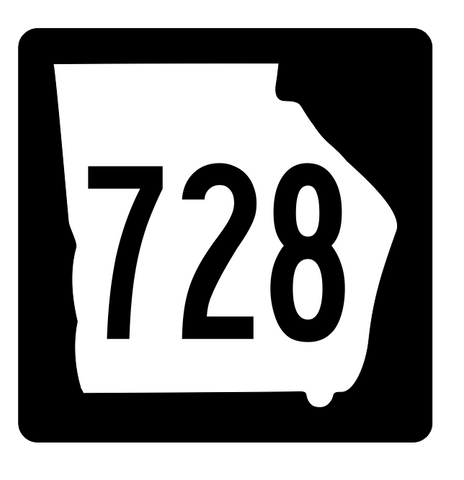 Georgia State Route 728 Sticker R4065 Highway Sign Road Sign Decal