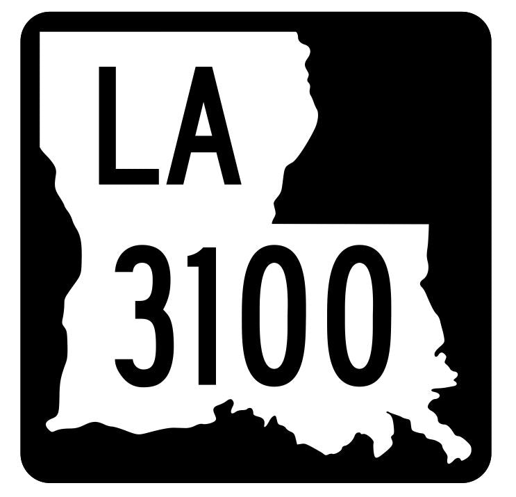 Louisiana State Highway 3100 Sticker Decal R6514 Highway Route Sign