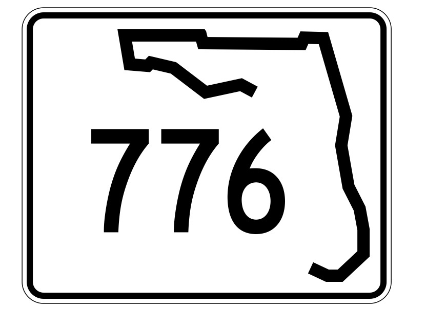 Florida State Road 776 Sticker Decal R1693 Highway Sign - Winter Park Products