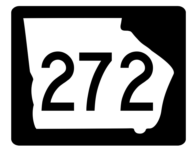 Georgia State Route 272 Sticker R3937 Highway Sign