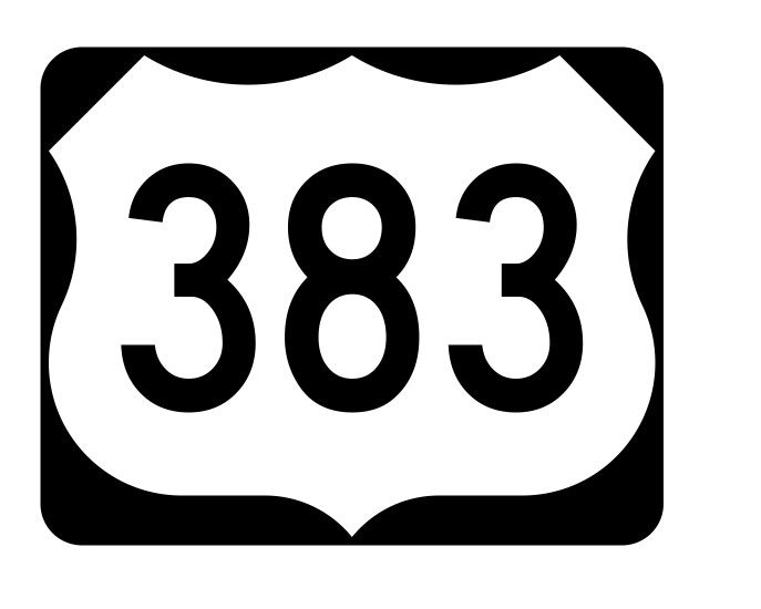 US Route 383 Sticker R2192 Highway Sign Road Sign - Winter Park Products