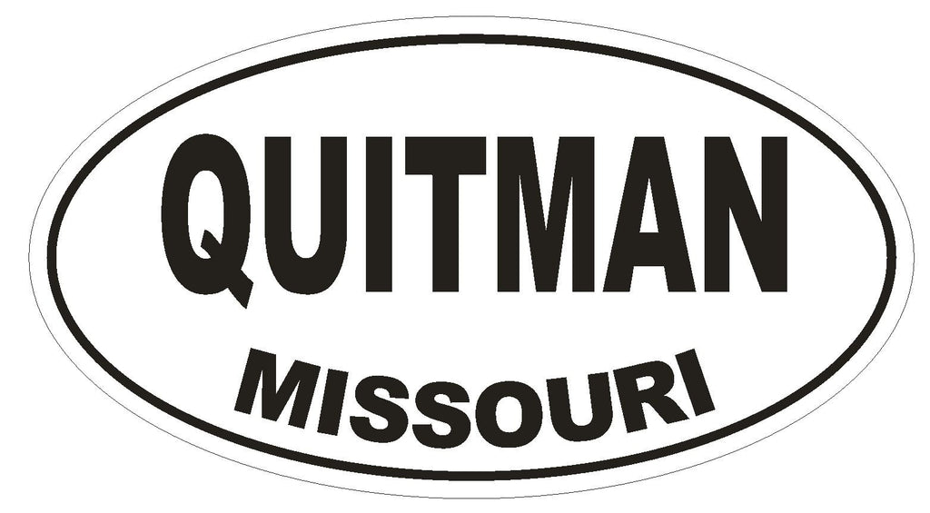 Quitman Missouri Oval Bumper Sticker or Helmet Sticker D1425 Euro Oval - Winter Park Products