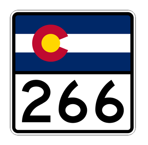 Colorado State Highway 266 Sticker Decal R2236 Highway Sign - Winter Park Products