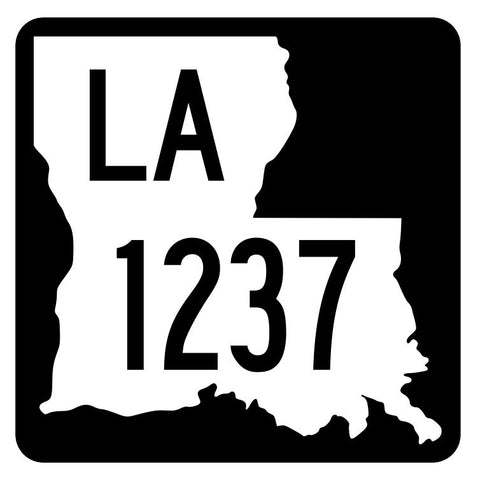 Louisiana State Highway 1237 Sticker Decal R6458 Highway Route Sign