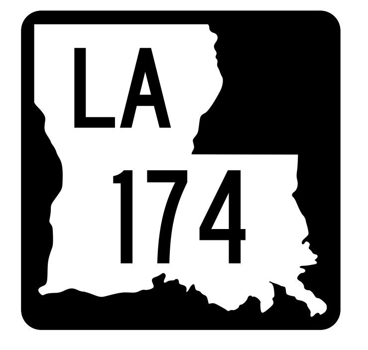 Louisiana State Highway 174 Sticker Decal R5885 Highway Route Sign