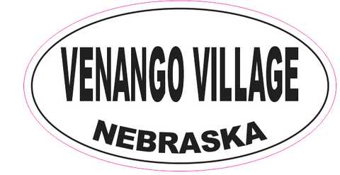 Venango Village Nebraska Oval Bumper Sticker D7096 Euro Oval