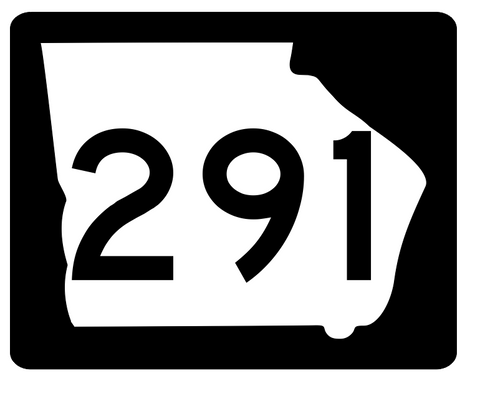 Georgia State Route 291 Sticker R3955 Highway Sign