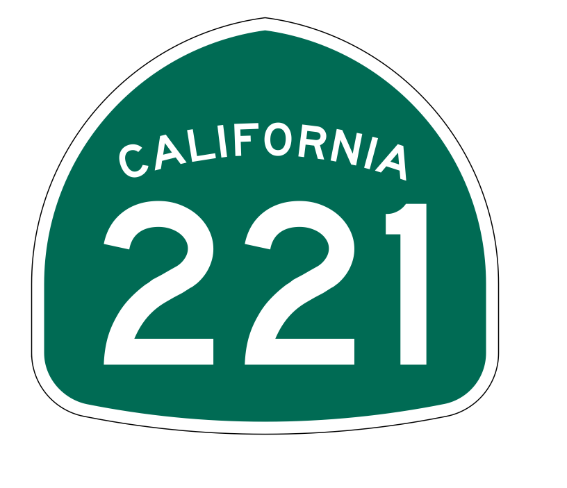 California State Route 221 Sticker Decal R1276 Highway Sign - Winter Park Products