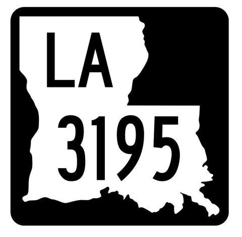 Louisiana State Highway 3195 Sticker Decal R6553 Highway Route Sign