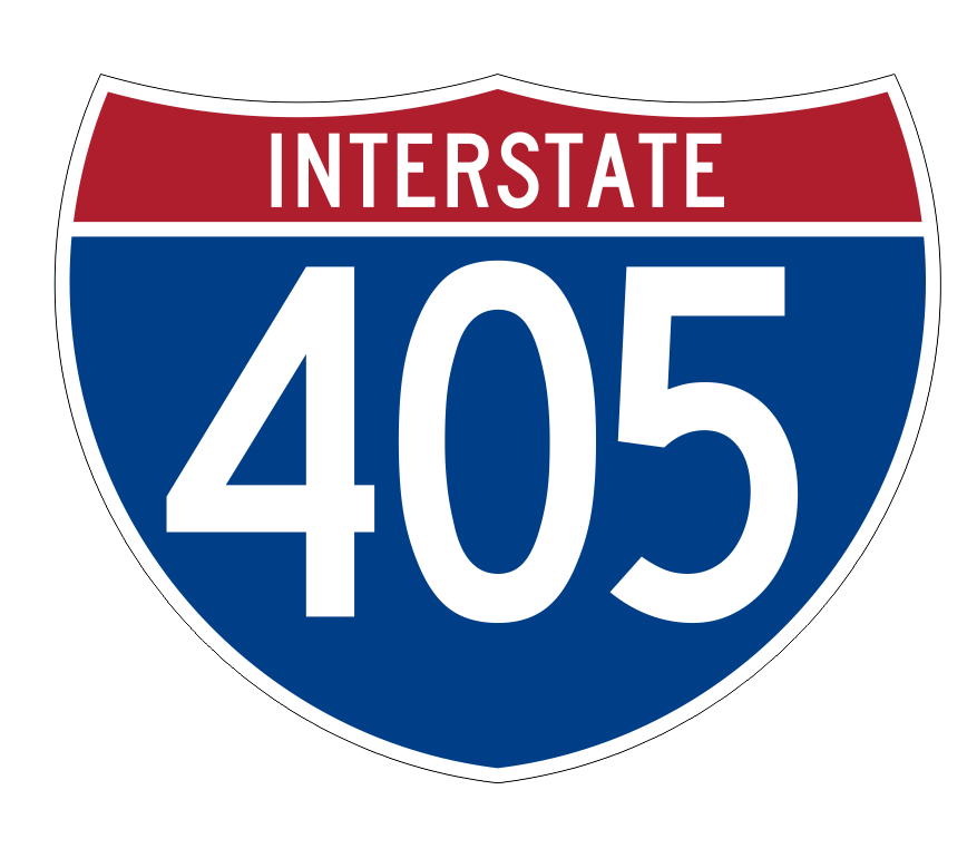 Interstate 405 Sticker Decal R979 Highway Sign Road Sign - Winter Park Products