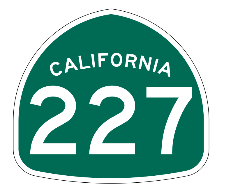 California State Route 227 Sticker Decal R1282 Highway Sign - Winter Park Products