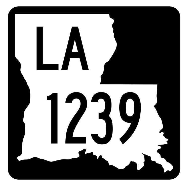 Louisiana State Highway 1239 Sticker Decal R6460 Highway Route Sign