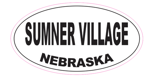 Sumner Village Nebraska Oval Bumper Sticker D7066 Euro Oval