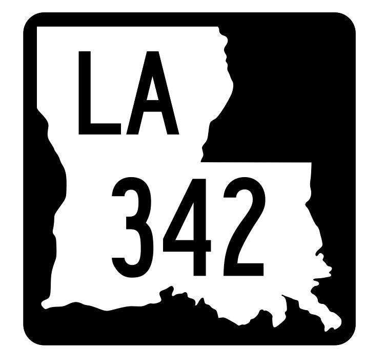 Louisiana State Highway 342 Sticker Decal R5917 Highway Route Sign