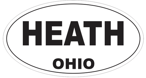 Heath Ohio Oval Bumper Sticker or Helmet Sticker D6109