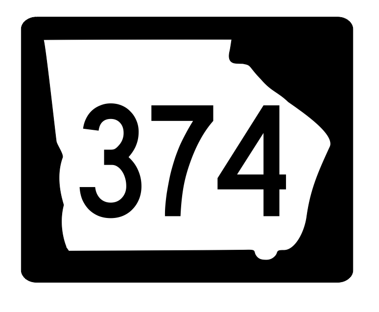 Georgia State Route 374 Sticker R4035 Highway Sign Road Sign Decal