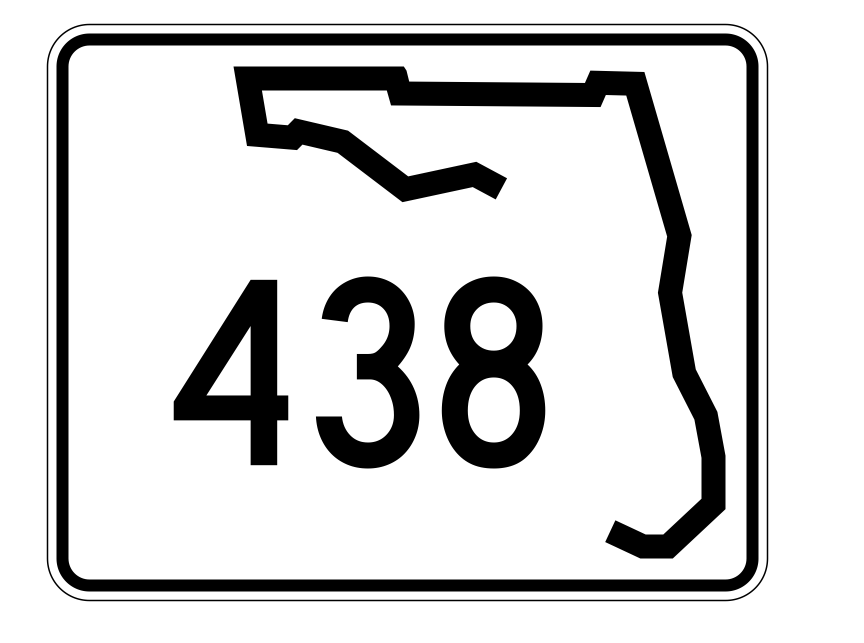 Florida State Road 438 Sticker Decal R1577 Highway Sign - Winter Park Products