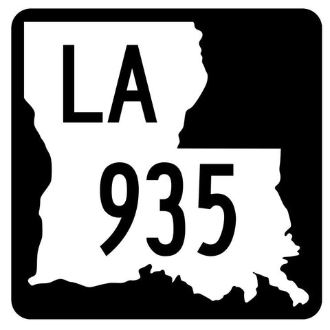 Louisiana State Highway 935 Sticker Decal R6203 Highway Route Sign