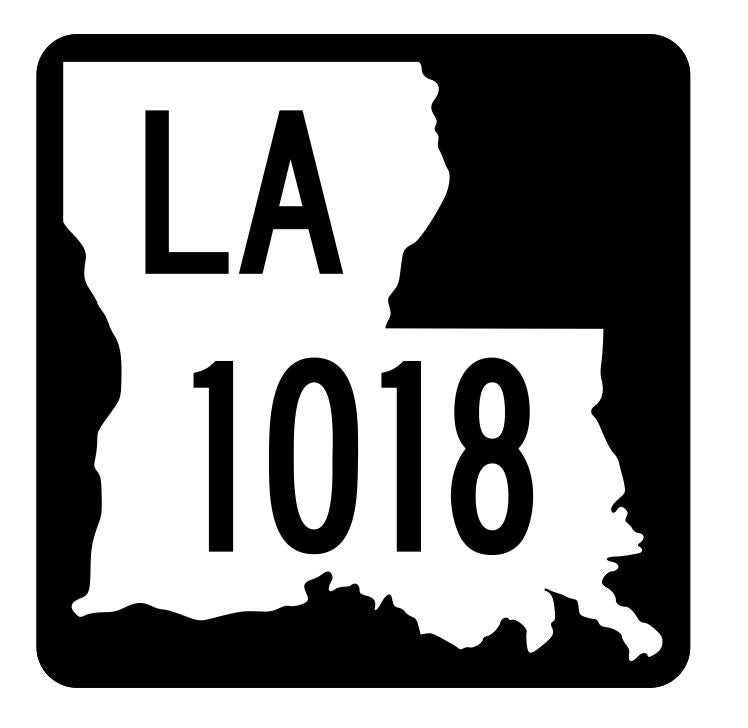 Louisiana State Highway 1018 Sticker Decal R6279 Highway Route Sign