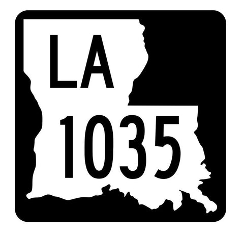 Louisiana State Highway 1035 Sticker Decal R6295 Highway Route Sign