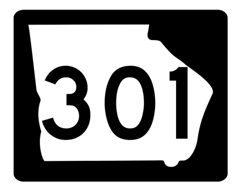 Georgia State Route 301 Sticker R3965 Highway Sign