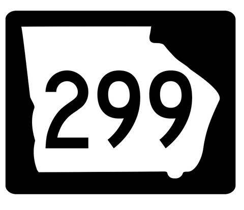 Georgia State Route 299 Sticker R3963 Highway Sign