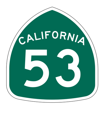 California State Route 53 Sticker Decal R1151 Highway Sign - Winter Park Products