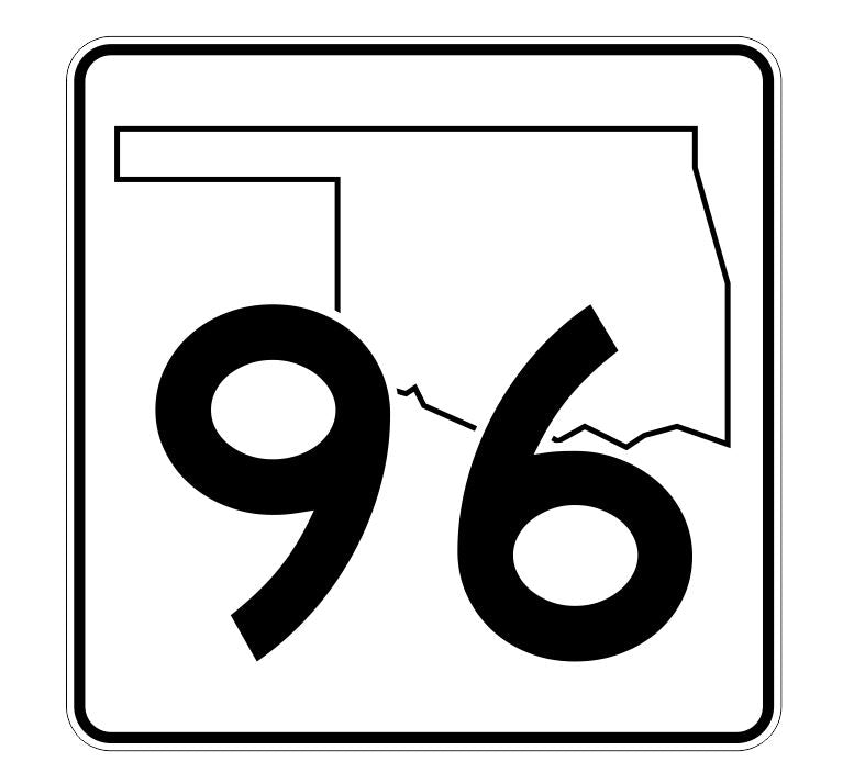 Oklahoma State Highway 96 Sticker Decal R5673 Highway Route Sign