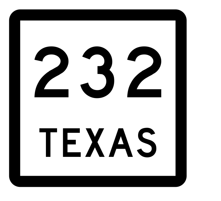 Texas State Highway 232 Sticker Decal R2529 Highway Sign