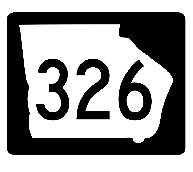 Georgia State Route 326 Sticker R3990 Highway Sign Road Sign Decal