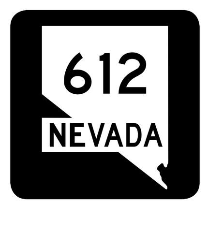 Nevada State Route 612 Sticker R3112 Highway Sign Road Sign