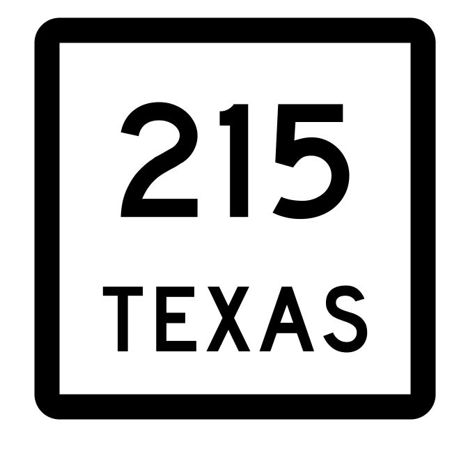 Texas State Highway 215 Sticker Decal R2512 Highway Sign