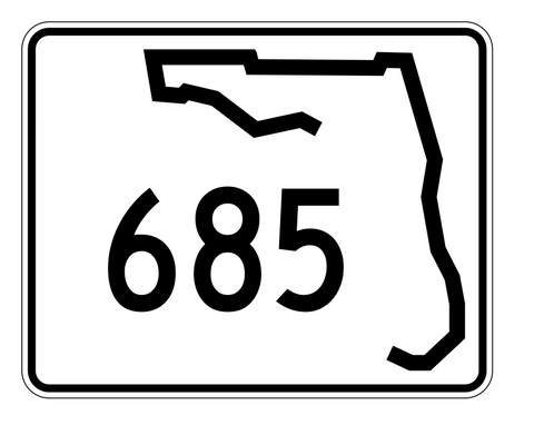 Florida State Road 685 Sticker Decal R1667 Highway Sign - Winter Park Products