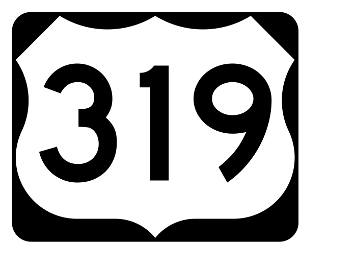 US Route 319 Sticker R2180 Highway Sign Road Sign - Winter Park Products