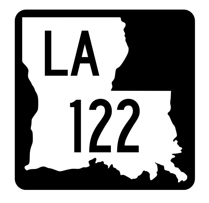 Louisiana State Highway 122 Sticker Decal R5838 Highway Route Sign