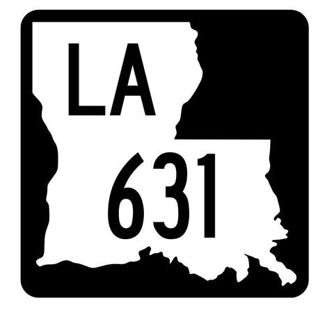 Louisiana State Highway 631 Sticker Decal R6019 Highway Route Sign