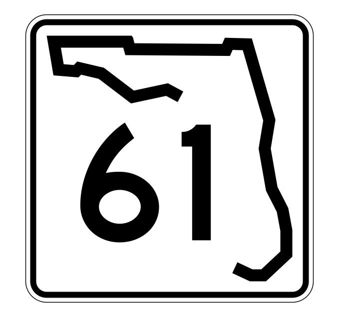 Florida State Road 61 Sticker Decal R1395 Highway Sign - Winter Park Products